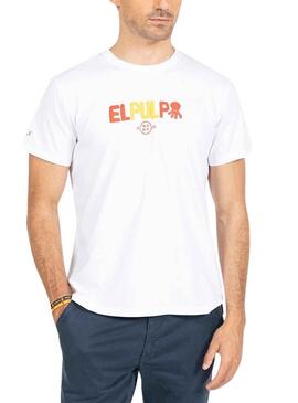 T-Shirt El Pulpo Letras RFEF Branco Homem