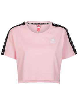 T-Shirt Kappa Aupa Rosa para Mulher