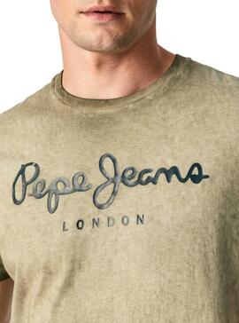 T-Shirt Pepe Jeans West Sir Verde para Homem