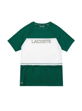 T-Shirt Lacoste Sport Cor Block Verde Homem