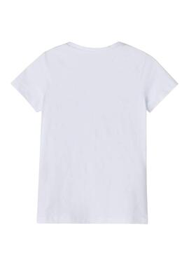 T-Shirt Name It Mentos Denisa Branco para Mulher