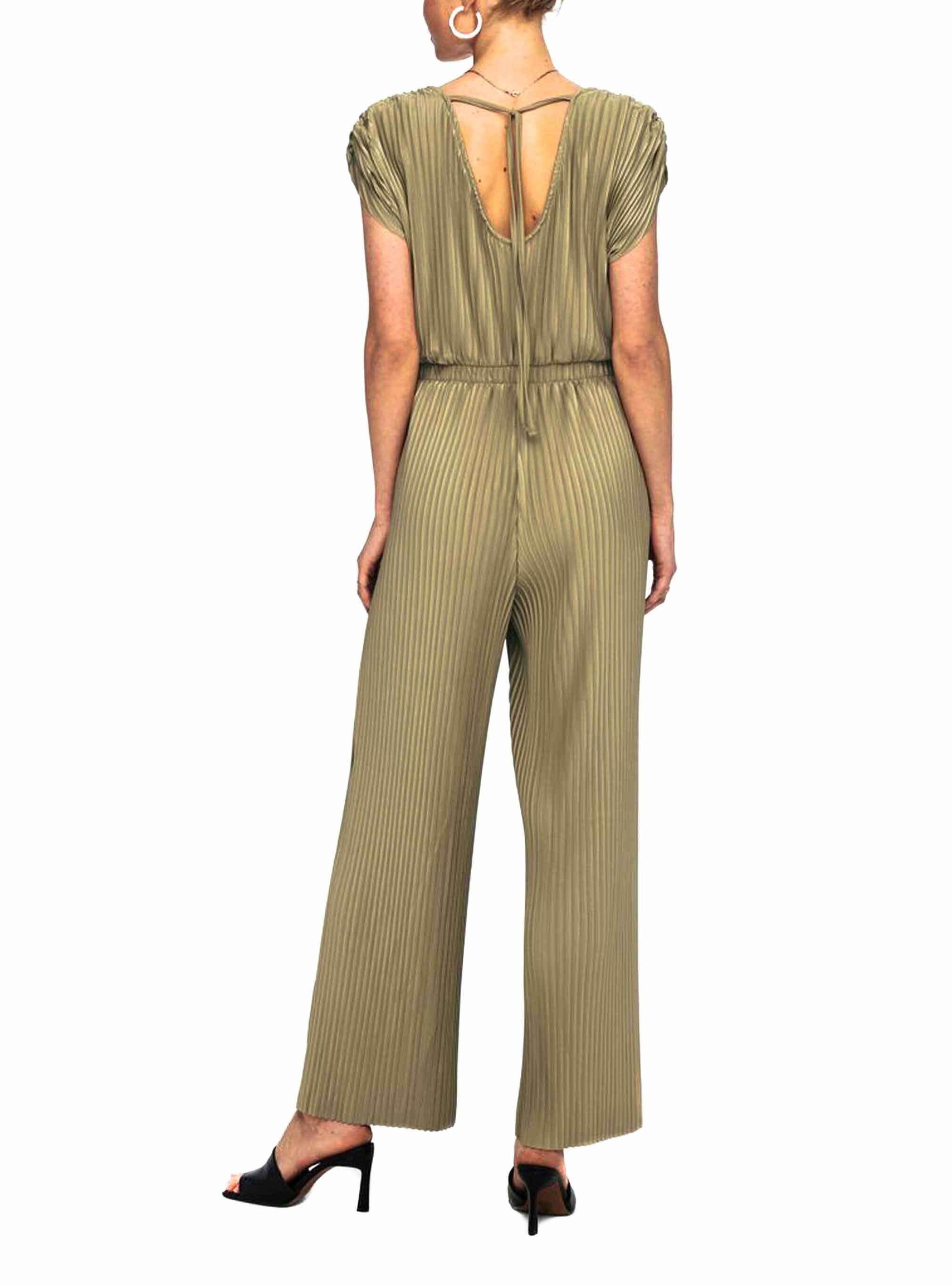 Jumpsuit Only Mary Plisado Verde para Mulher