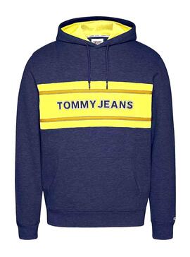 Sweat Tommy Jeans Pieced Band Azul Marinho Homem
