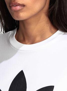 T-Shirt Adidas Trefoil Branco para Mulher
