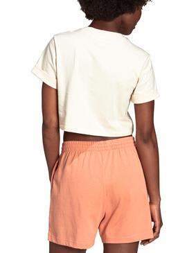 T-Shirt Adidas Essentials Cropped Branco Mulher