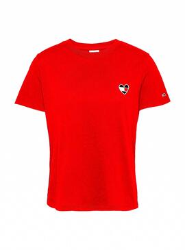 T-Shirt Tommy Jeans Homepun Vermelho para Mulher