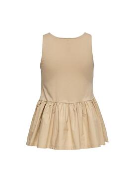 Top Only Emilia Life Beige para Mulher