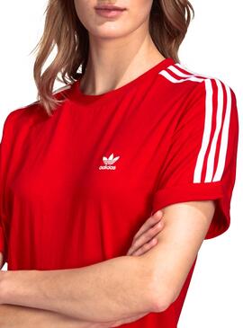 Vestido Adidas Roll-Up Vermelho para Mulher