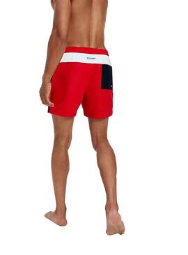 Swimsuit Tommy Hilfiger Medium Vermelho e Branco Homem