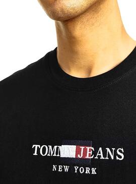 T-Shirt Tommy Jeans Timeless Preto para Homem