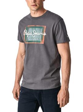 T-Shirt Pepe Jeans Wesley Cinza para Homem