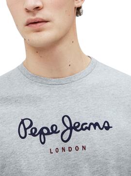 T-Shirt Pepe Jeans Eggo Long Cinza para Homem