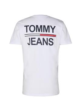 T-Shirt Tommy Jeans Bold Flag Branco Homem