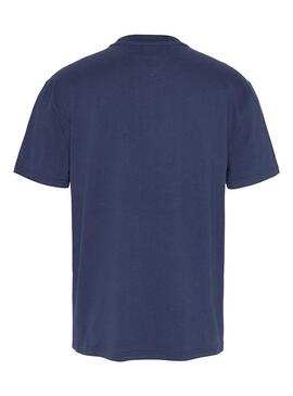T-Shirt Tommy Jeans Vertical Azul Marinho Homem