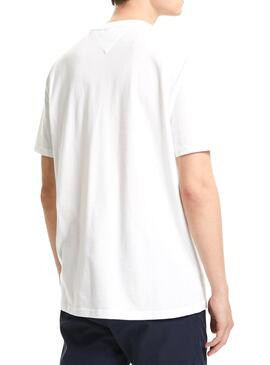 T-Shirt Tommy Jeans Chest Written Branco Homem