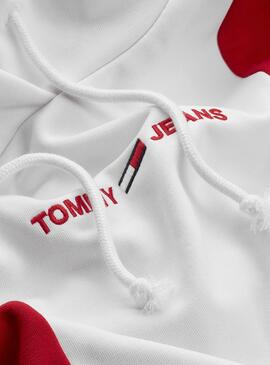 Sweat Tommy Jeans Reg Linear Branco para Mulher