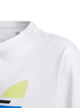 T-Shirt Adidas Cropped Branco para Menina