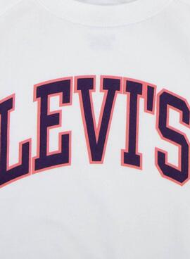 T-Shirt Levis University Branco para Menina