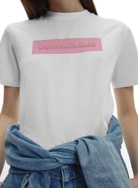 T-Shirt Calvin Klein Jeans Hero Branco para Mulher