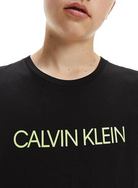 T-Shirt Calvin Klein Institucional LS Preto Menino