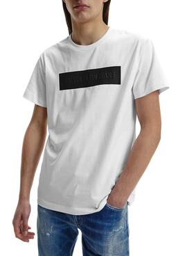 T-Shirt Calvin Klein Blocking Branco para Homem