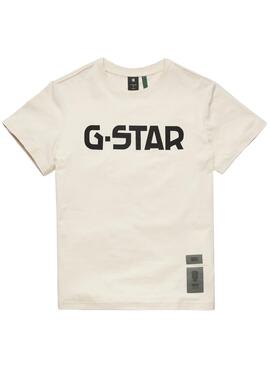 T-Shirt G-Star Raw Bege para Homem