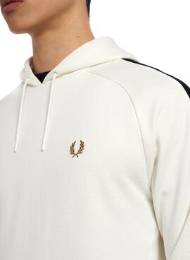 Sweat Fred Perry Beige Con Ribete para Homem