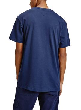 T-Shirt Tommy Jeans Small Text Azul Marinho para Homem