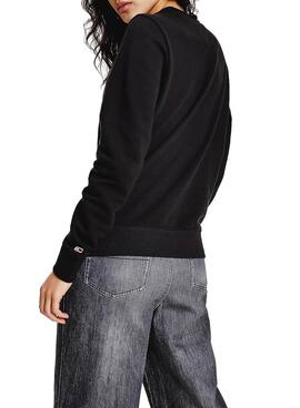 Sweat Tommy Jeans Essential Logo Preto Mulher
