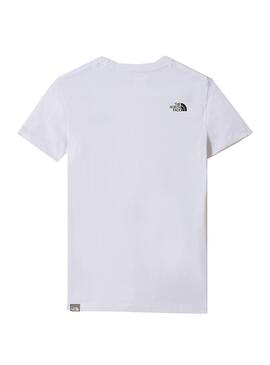 T-Shirt The North Face Simple Branco para Meninos