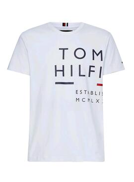 T-Shirt Tommy Hilfoger Wrap Branco para Homem
