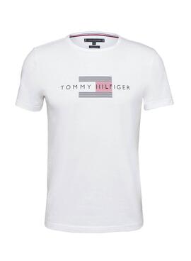 T-Shirt Tommy Hilfiger Lines Branco para Homem