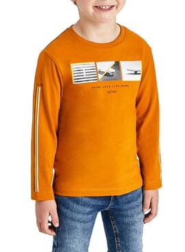 T-Shirt Mayoral Skate Orange para Menino