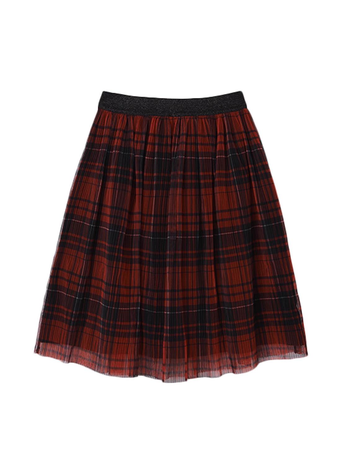 Saia Mayoral Tule Tartan Vermelho para Menina