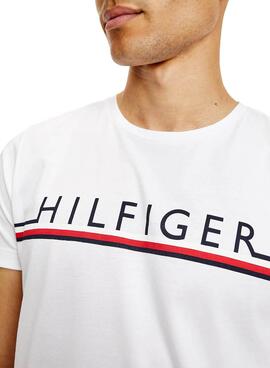 T-Shirt Tommy Hilfiger Corp Stripe Branco