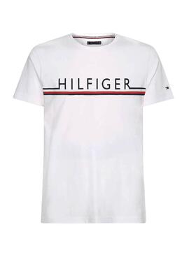 T-Shirt Tommy Hilfiger Corp Stripe Branco