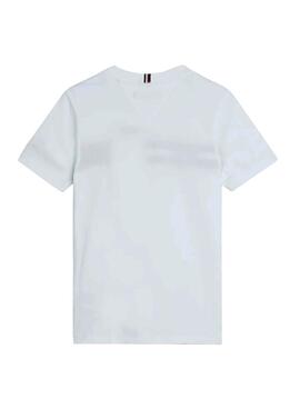 T-Shirt Tommy Hilfiger Flag Rib Branco para Menino