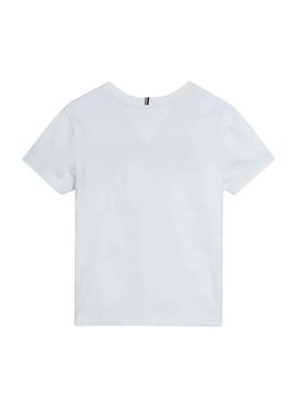 T-Shirt Tommy Hilfiger Sequins Flag Branco Menina