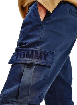 Calças Tommy Jeans Scanton Cargo Azul Homem