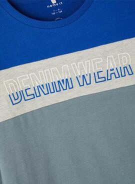 T-Shirt Name It Nesmir Azul para Menino