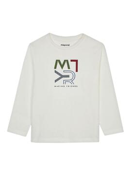 T-Shirt Mayoral M/L Branco para Menino