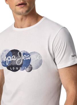 T-Shirt Pepe Jeans Sacha Branco para Homem