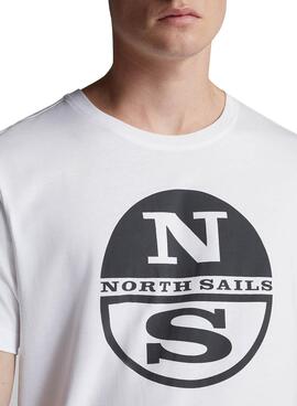 T-Shirt North Sails Logo Branco para Homem