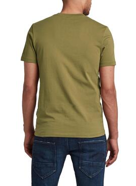 T-Shirt G-Star Box Graw Slim Verde para Homem
