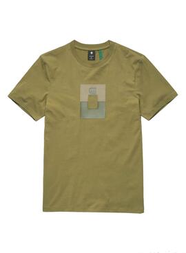 T-Shirt G-Star Box Graw Slim Verde para Homem
