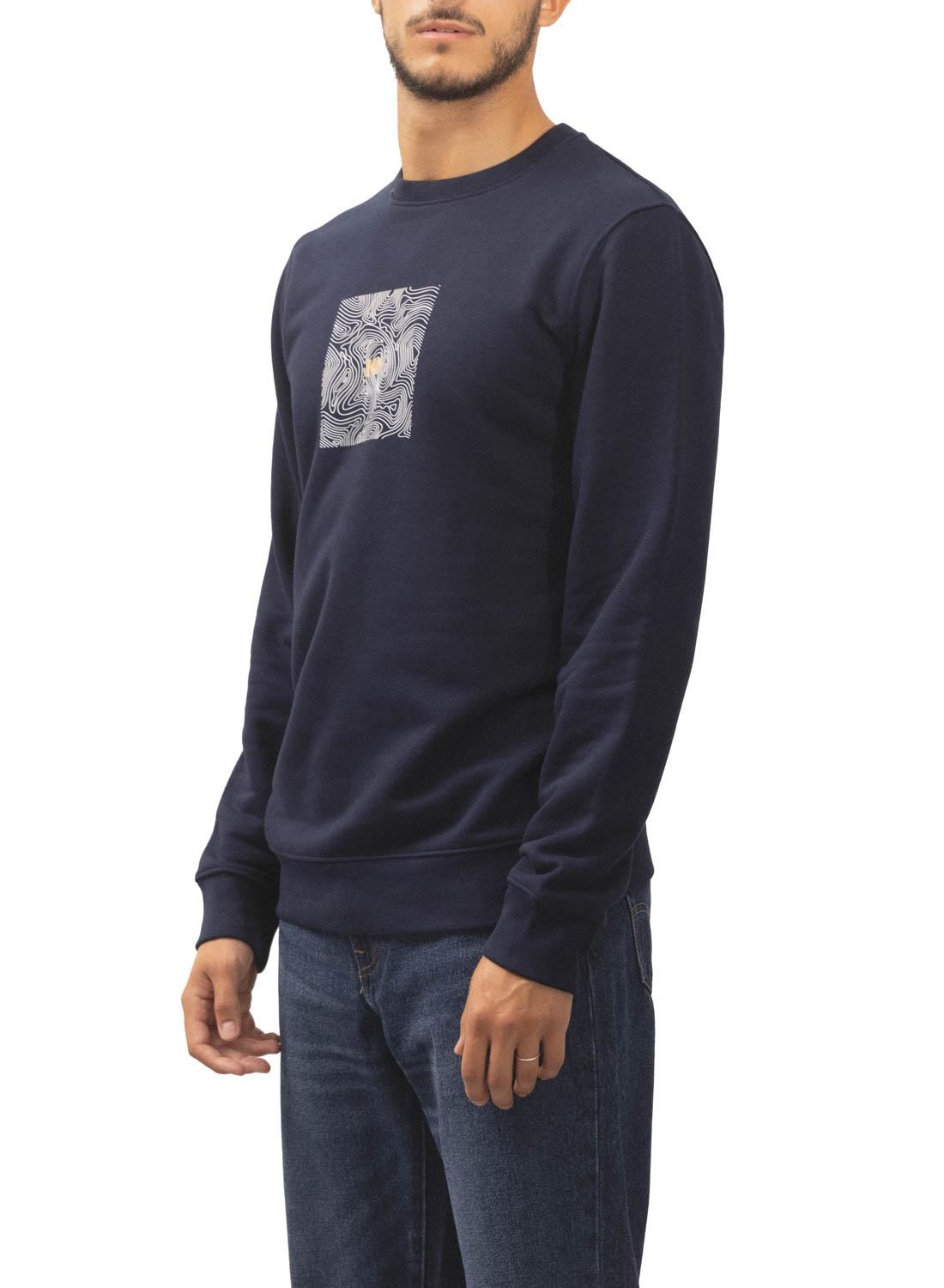 Sweat Klout Isobaras Azul Marinho para Homem