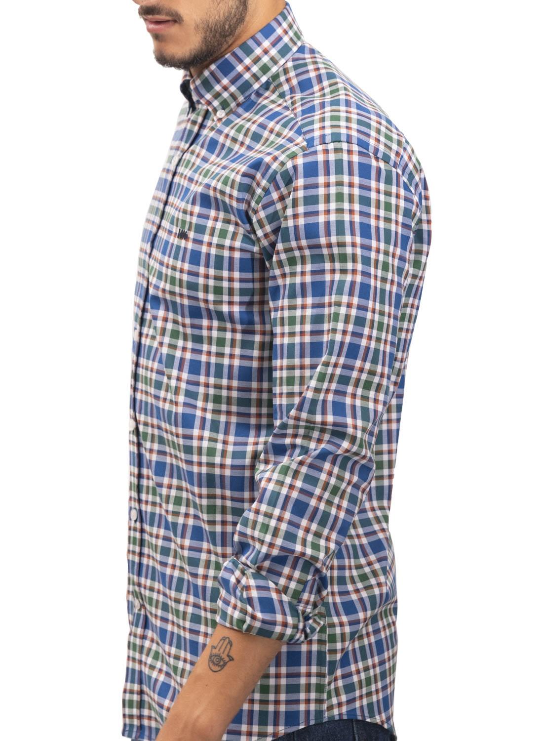 Camisa Klout Camino Azul y Verde para Homem