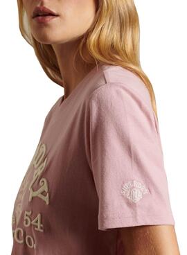 T-Shirt Superdry Orgulho em Craft Rosa para Mulher