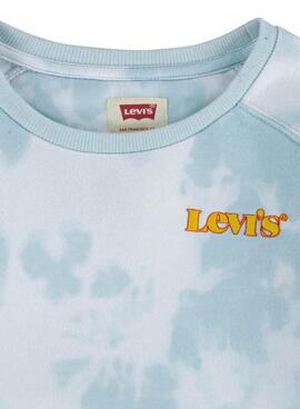 Sweat Levis Benchwarmer Tie Dye Azul para Menina