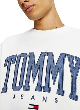 Sweat Tommy Jeans Collegiate Branco Homem